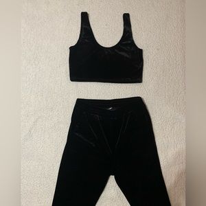 Black Velvet Two-Piece Set